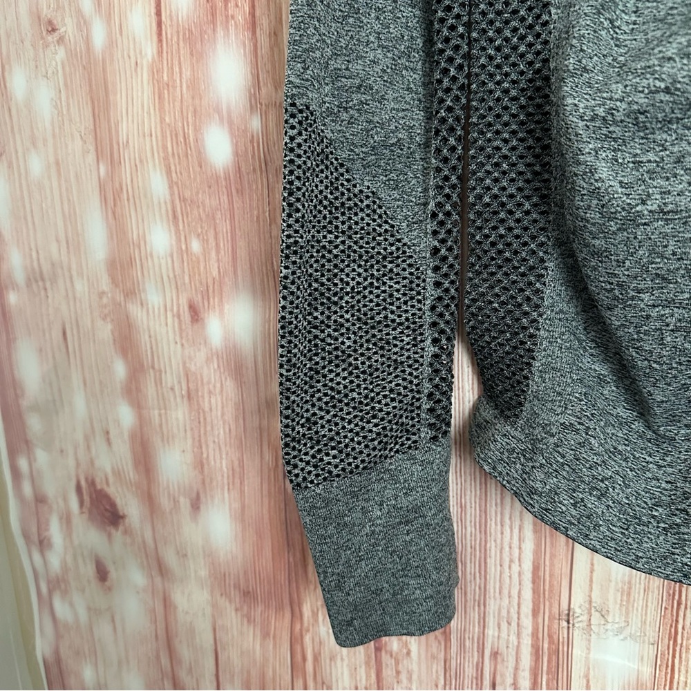 Bebe Sport Gray Long Sleeve Mesh Detail Zip Up Athletic Jacket Size Size L - Picture 13 of 15